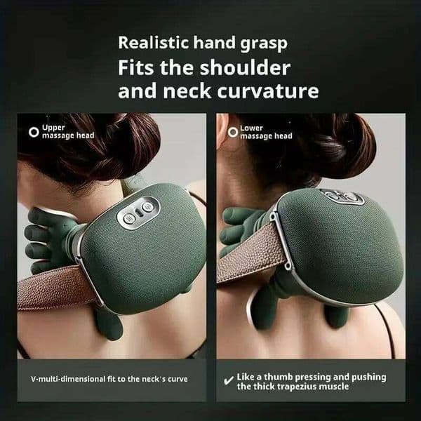 New Electric Hand-Massager Neck, Shoulders Back Deep Tissue Kneading for Trapezius, Legs & More 26Y0307