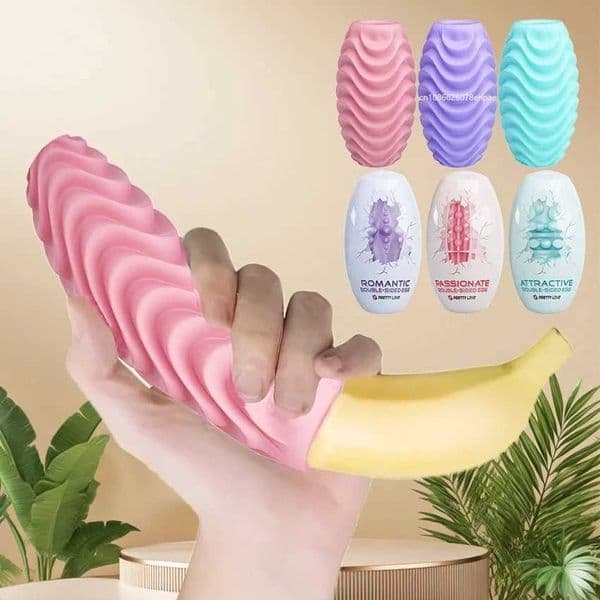 sex toys Male Pocket Pussy Masturbation Egg Portable Penis Exercise Massager Silicone mini Stretchable Masturbator Adult Sex Toys for Men