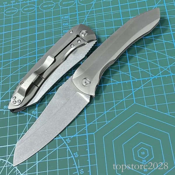 High End C238TIP Folding knife pocket knife S90V Stone Wash Blade CNC TC4 Titanium Alloy Handle Ball Bearing Outdoor EDC Pocket Gift knives