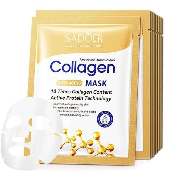 10pcs Anti-wrinkle Collagen Moisturizing Anti-aging Wrinkle Whitenting skincare Face Sheet Mask Facial Masks Skin Care 26W0307 26W0307