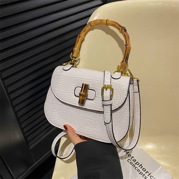 Bamboo Handbag for Womens Tote Bags Shoulder Bag Designer Crossbody Bags Cute Purses Handbag Luxury Satchel Purse Wallet
