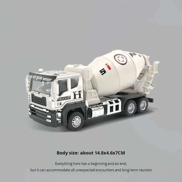 Large Alloy Construction Vehicle Toy Set Concrete Mixer Truck Engineering Machine Model Kit For Boys Play Vehicles & Models Z260307