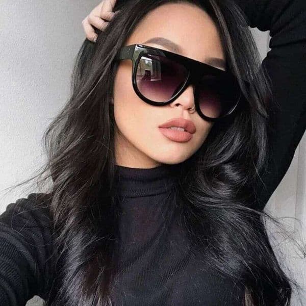 New Half Round Sunglasses Women Trendy Brand Beautiful Sun Glasses Female Big Frame Outdoor Oversized Eyewear Z260307