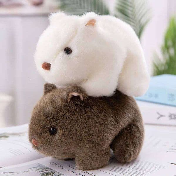1pcs hamster plush toy cute little mouse doll to give gifts, sleep dolls, family ornaments W260306