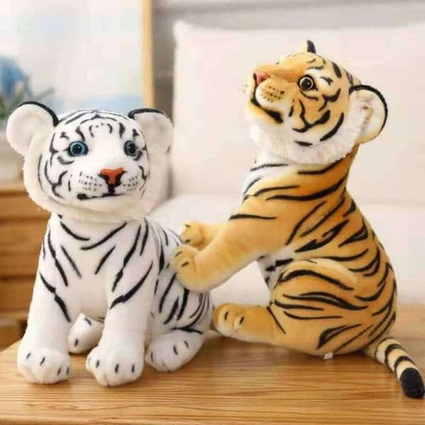 1pc 23cm/9.05in Simulated tiger doll ragdoll plush toy birthday gift Year of the Tiger mascot children's pillow W260306