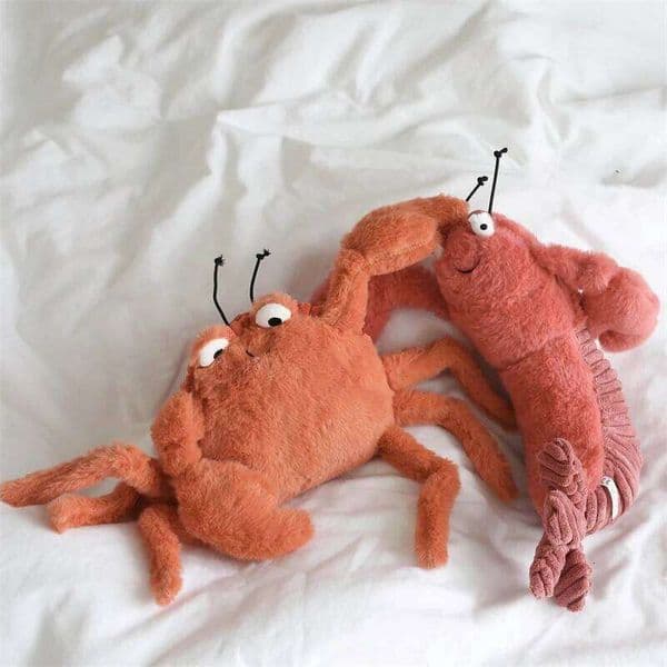 Sheldon Shrimp Plush British Style Larry Crab Dolls Stuffed Animal Plushies Appease Toys Baby Birthday Gifts For Kids W260306
