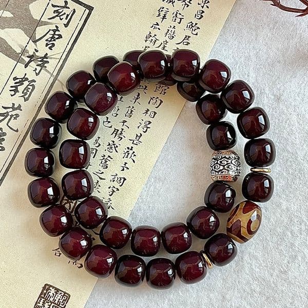 Luxury Brand Designer Jewelry Live Streaming Hot Item Bodhi bracelet Bracelet Soft Heart Old Material Double Circle Weathered Finger Wrap Soft Handmade Bead Str