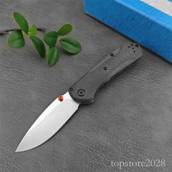 Mini Freek 565-1 EDC Pocket Folding Knife with Black Carbon pocket knife Fiber Handle Outdoor Tacticals Self Defense Survival Knive Men Collector Gift Camp Tool