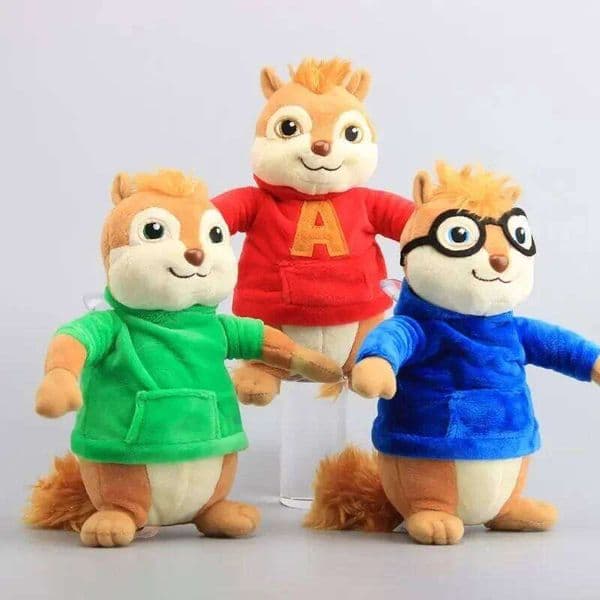 New 3pcs 22cm Alvin and the Halloween Plush Toys Kawaii Fluffy Chipmunks Stuffed Animals Birthday Christmas Gift W260306