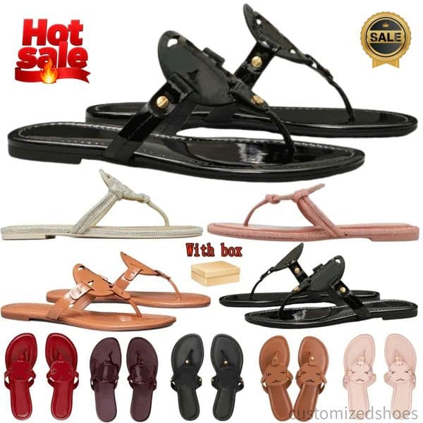 Sandals designer sandals Slippers sandal slipper with box Womens designer slides fashion Summer Beach Casual Designer Slippers top quality black white sandals 42