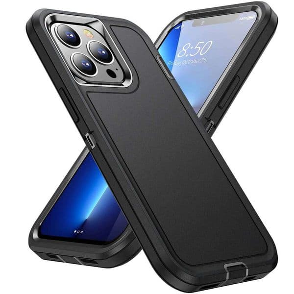 3 in 1 Hybrid Armor Shockproof Defend Case For iPhone 16 Max 15 14 Pro 13 12 11 XR Heavy Duty Protection Rugged Cover H260305
