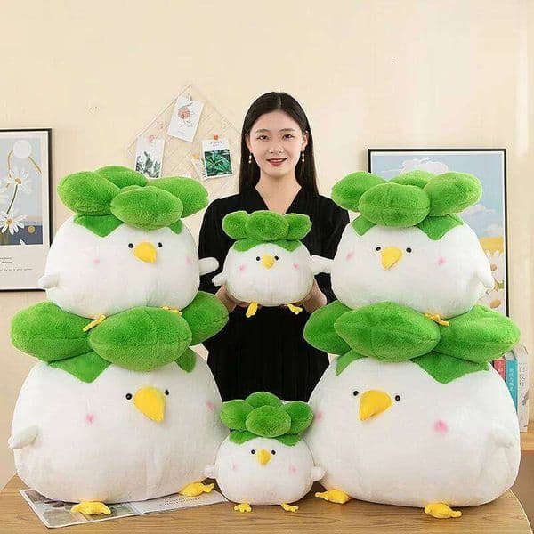 1pc 30cm/11.81in Cute rookie chicken plush creative soothing Chinese cabbage doll pillow girl gift W260306 W260306