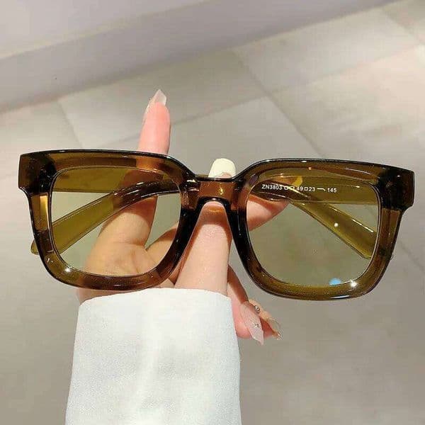 Luxury Brand Classic Vintage Square Sunglasses Women For Men Olive Green Sun Glasses Trend Punk Popular Travel Shades Z260306