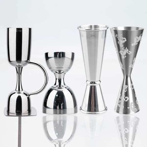 Stainless Steel Double Jigger for Bartending Cocktail Jigger 2oz 1oz Cocktail Measuring Cup S Measure Jiggers Bar Accessories 260304