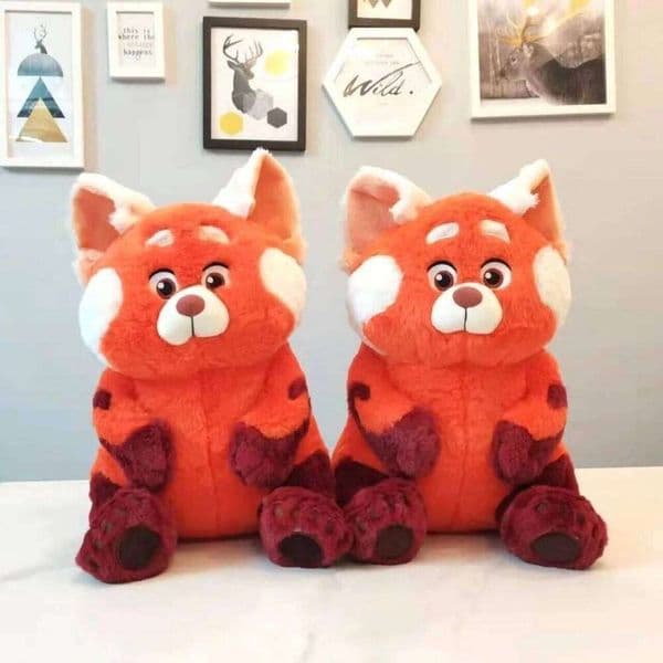 28cm Turning Red Plush Toys Cartoon Animal Bear Peluche Kawaii Soft Stuffed Doll Birthday Christmas Gift W260306