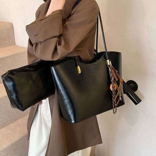 Women PU Leather Solid Color with Zipper One Shoulder Armpit Bag Large Capacity Handbag for Dating School Shopping XJ260306