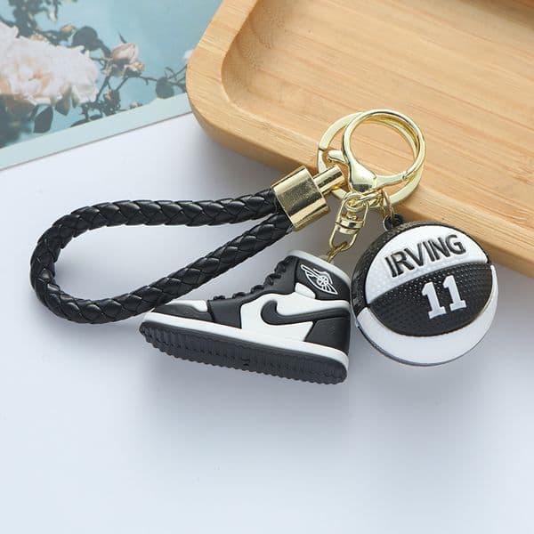 Mini Silicone Sneaker Keychain - Unisex Bag Charm for Men Women shoe basketball keychain