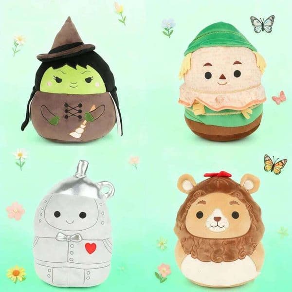 Cute Movie Characters Plush Pillow Lion Scarecrow Round Huggable Stuffed Dolls Super Soft Kawaii Anime Cushion Gift for Fans W260306
