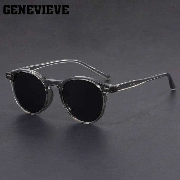 GENEVIEVE Simple Geometric Round Frame Design Women Men Polarized Sunglasses UV Protection Customizable Prescription 1080 Z260306
