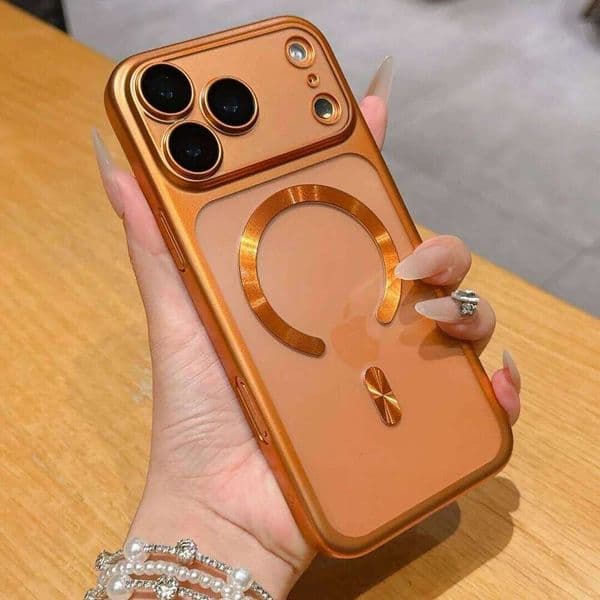 New Plating Matte Clear Phone Case iPhone 17Air 16 15 17 Pro Max For Wireless Charging Glass Lens Film Protect Cover H260305