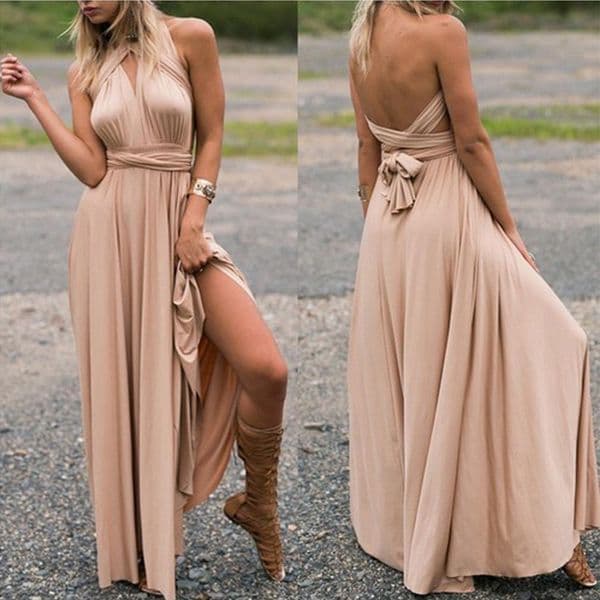 New styles of European and American dresses with multiple ways of wearing cross dressing backless sexy bandage dresses long dresses formal dresses 2026