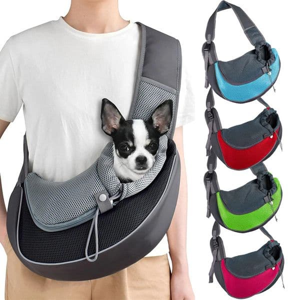 Pet Cat Dog Backpack Travel Tote Shoulder Bags Mesh Sling Carry Pack Pet Carrying Supplies Crossbody Shoulder Bag260302BJ