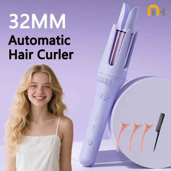 Hair Curling Iron 32mm Curler Wand Professional Curly Tongs Ceramic Electric Salon Styling Tool Small Crimping Iron 260305