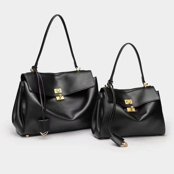 Women Messenger Bags Soft Leather Brown Suede Hand Held Gold Buckle Shoulder Lady Trend Satchel 260306BANJIA