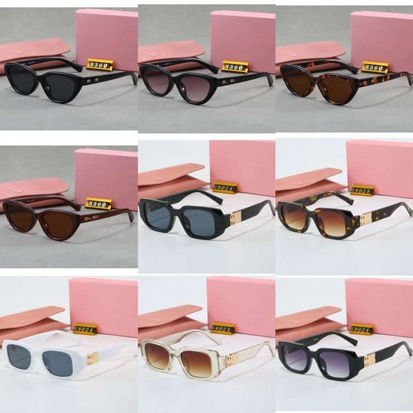 miiuu Sunglasses designer women for luxury fashion high quality glasses UV400 design curved Lenses shades travel manners sunglasses