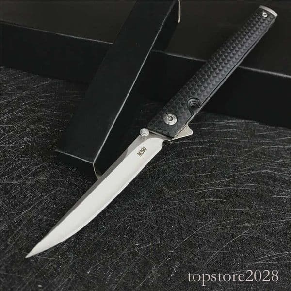 Wholesale M390 Lightweight Folding 3.14 in Blade Black Nylon HandleOutdoor pocket knife Tactical EDC Pocket Knife Hunting Rescue Survival Tool 3300 535 15535 16