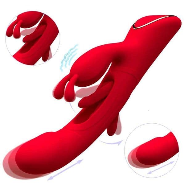 Rabbit Vibrator Women G Spot Tapping Flapping Clit Stimulator Female Vagina Licking Tongue Massager Dildo Sex Toys for Adult 26H0309