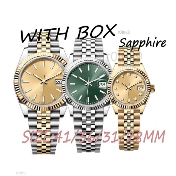 Luxury Men's watch Automatic Male and Female watches men designer 36/10mm Double Calendar reloj orologio montre with Waterproof Luminous Sapphire 904L Ste38