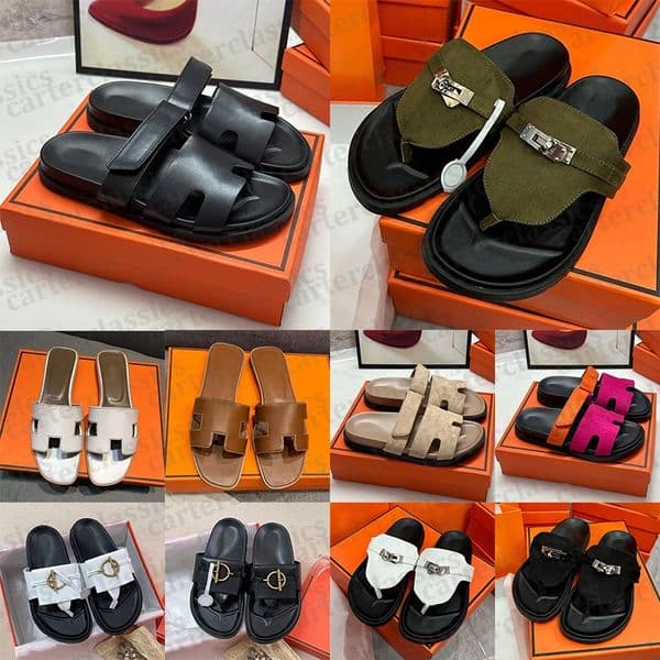 Free Shipping Designer oran claquette Chypre sandals slides clogs heels slippers sliders clog shoes for mens womens sandal sandles women Flip Flops