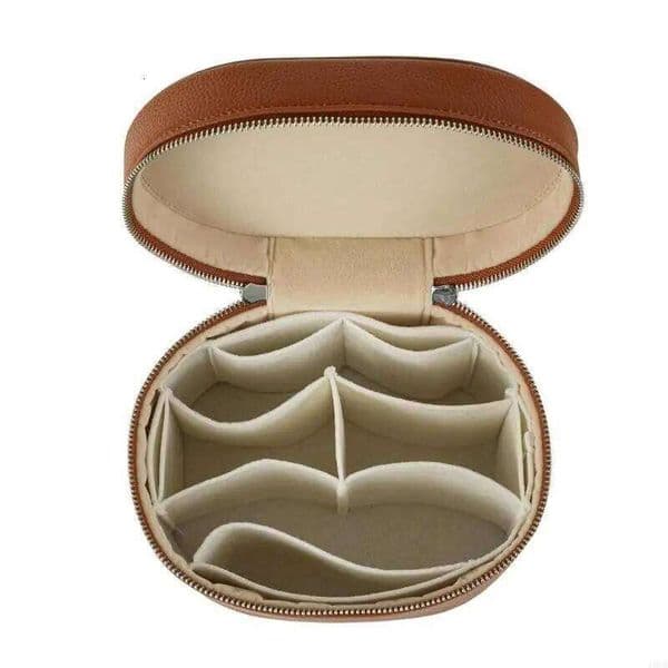 Leather Makeup Bag,Portable Travel Bags,Multipurpose Toiletry Bag with Zipper Waterproof Cosmetic 26W0309