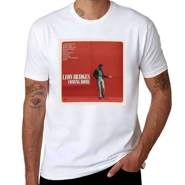 Leon Bridges - Coming Home for man 100 percent t shirt men 100% cotton luxury brand T-Shirt Q260306