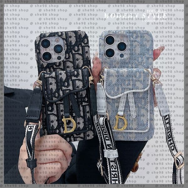 Designer Phone Case Cross Body Phones Cases for IPhone 17 Pro Max 16 15 14 13 16 Plus Case Fashion Leather Cases Luxury Chain Phones Cover Card Holder Wallet Crossbody