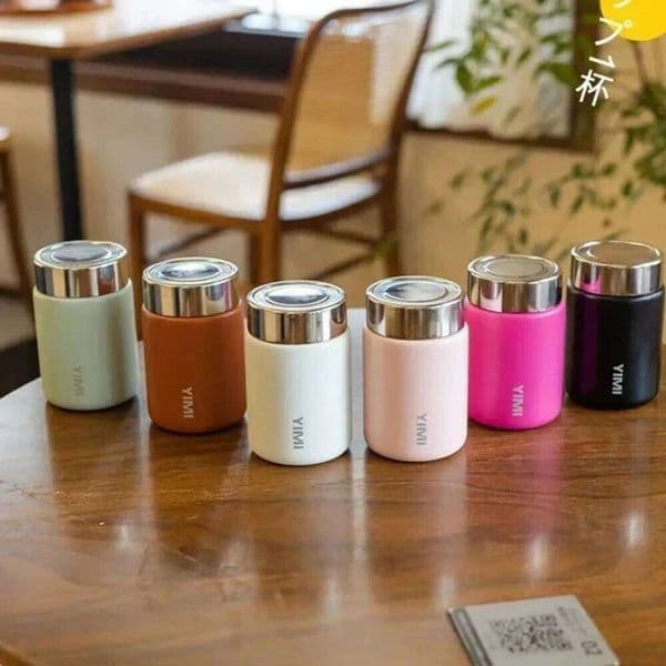 230ml Mini Thermal Cup Fashion Leak-proof Stainless Steel Pocket Flask Lightweight Coffee Mug 26W0309