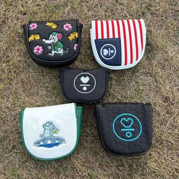 Golf cover Accessory Vermilion Bird Putter Headcover, Thickened Waterproof PU Leather With Anti-Shock Design, Delicate Embroidery For Men &Women Football