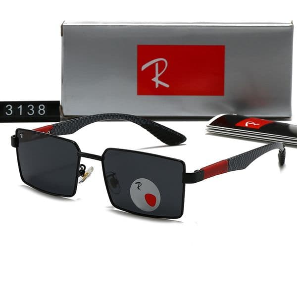 Men Classic Brand Retro women Sunglasses Luxury RB Designer Eyewear Metal Frame Designers Rayies Sun Woman Band glass lenses With box 3138