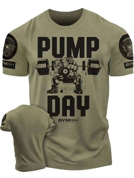 Summer new Adrenaline Power Workoout gym men's breathable round neck T-shirt high-quality letter printed casual top 26M0309