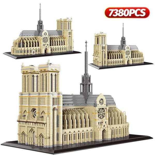 7380pcs+ Diamond Mini Notre-Dame DE Paris Model Building Blocks Church Architecture Tibet Potala Palace bricks Toys For Children C260306
