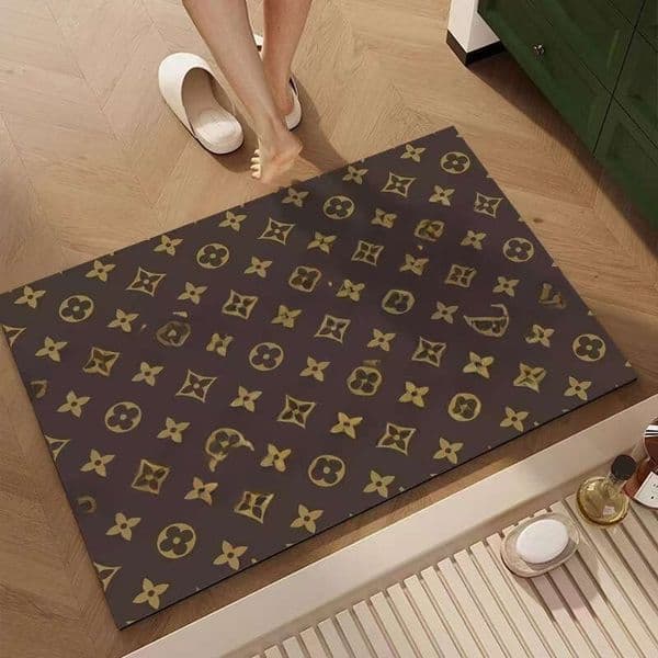 Cross-Border Simple Retro Bathroom Home Toilet Water-Absorbent Quick-Dry Entrance Diatomaceous Earth Dirt-Resistant Mat B2