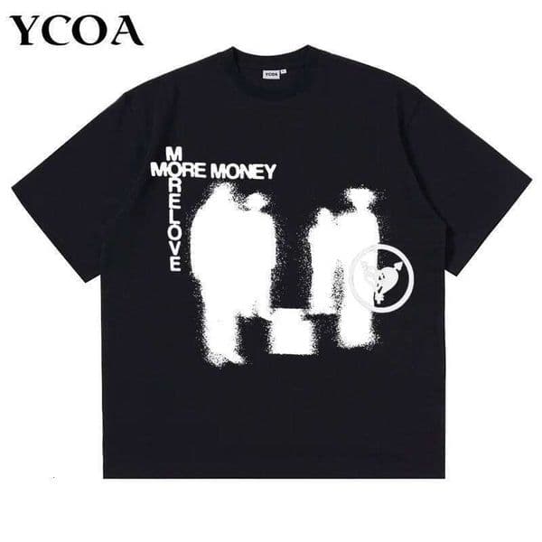 Oversized T-Shirt Men Retro Streetwear Graphic Korean Fashion Cotton Tee Harajuku Vintage Hip Hop Short Sleeve Tops Y2k Clothing Q260306