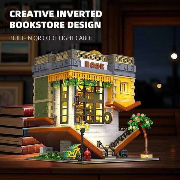 3621pcs Street View Upside down Book Building Blocks Set MOC City House Construction Bricks DIY Kit for Kids Gift C260306