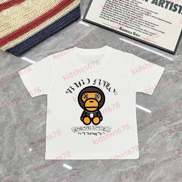 New Luxury Designer Tshirts round-neck pullover letter print pattern outdoor pure cotton sportschild tshirt kids designer clothes boys girls Short Sleeve tees AAA