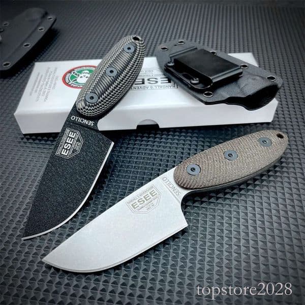 ESEE S Multi-Hunt Fixed Blade Knife - D2 Steel with G10 Handle Tactical Bushcraft Straight Knives Everyday Carry pocket knife Outdoor Adventures Tools 15002 150