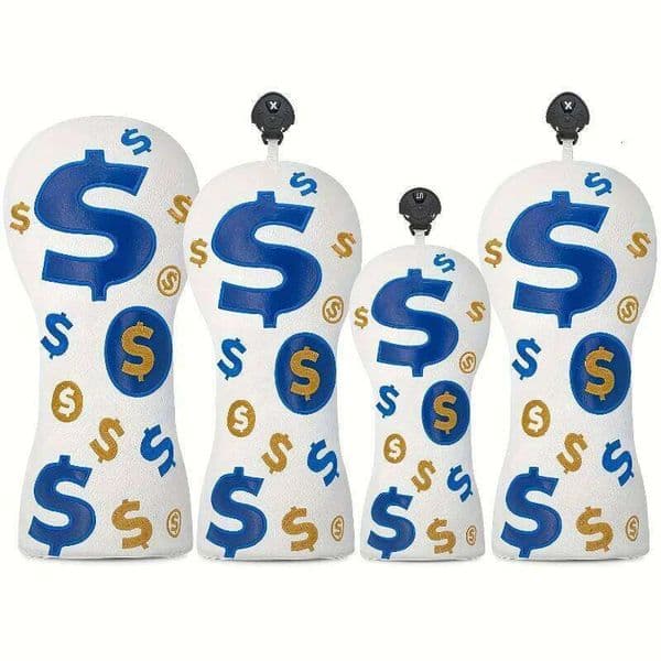 Retro dollar banknote club head cover, accessories, dust-proof and durable materials, providing the best protection 26Y0309