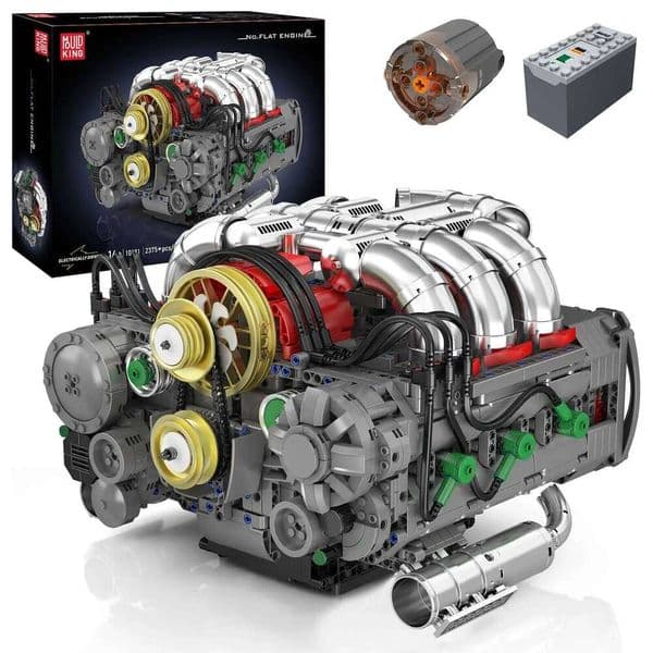 2026 New 2375Pcs Flat Six Model Sport Engine Building Block With Battery Box DIY Assembly Motorized Car Motor Kit Toys C260306 Toys