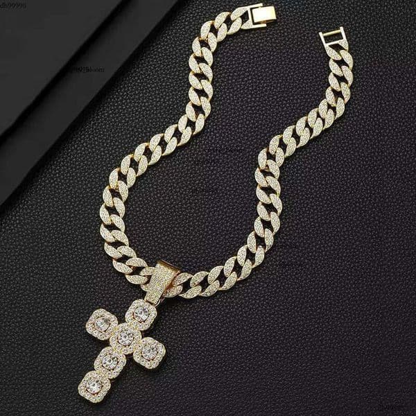 Sunnice Full Dias Attached Christine Cuban Jewelry Religion Quality Sier Golden Colored Hiphop Fashion Chains