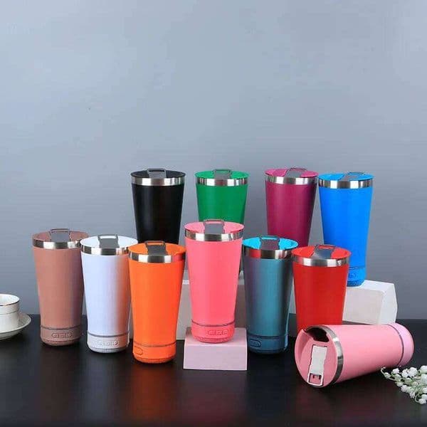 Steel Double Wall Vacuum Insulated Beer Cups 16oz Bluetooth Speaker Water Coffee Bottle Tumbler Gift Mug 26W0309